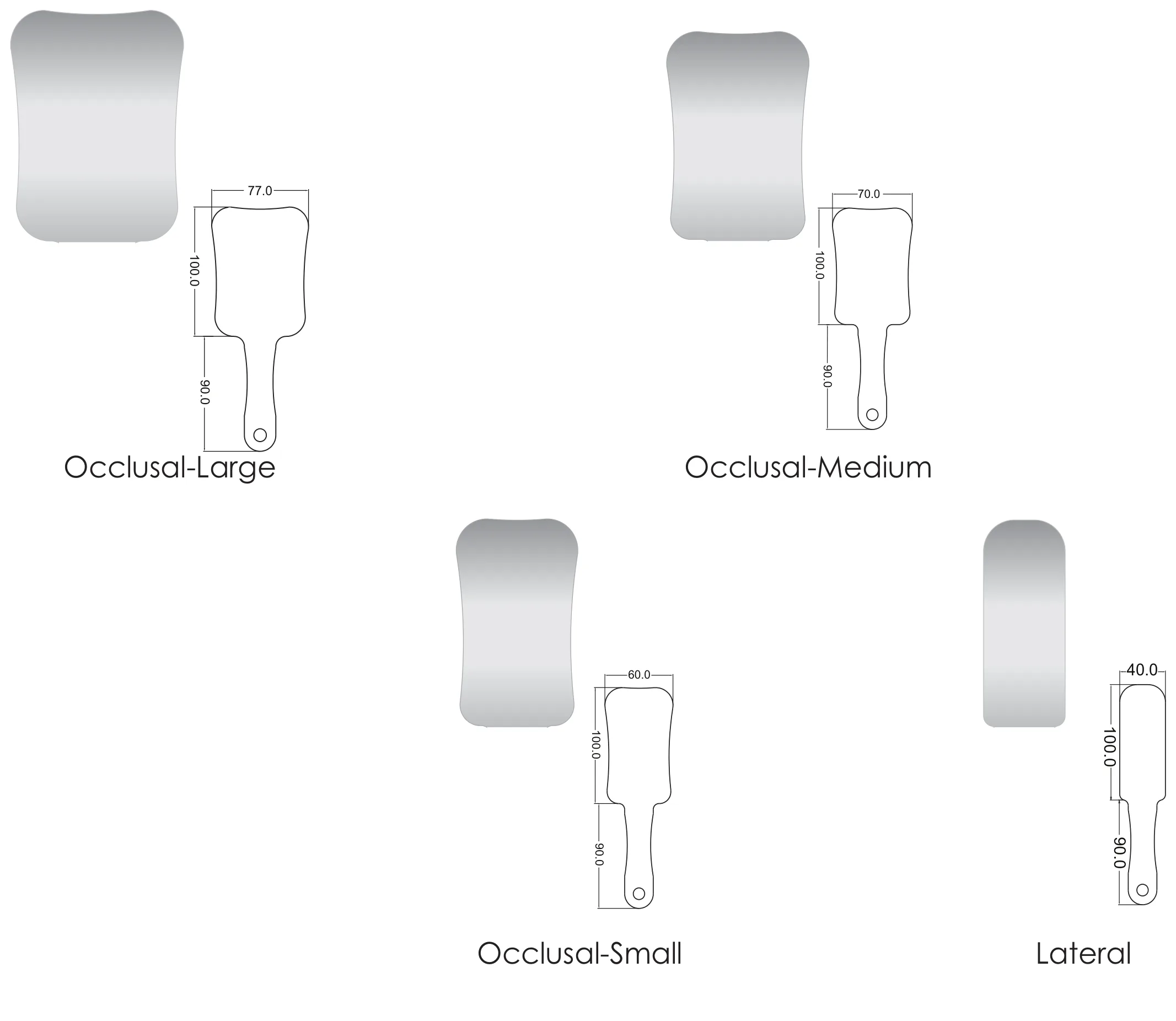 Photography Mirrors with handle — Stainless Steel